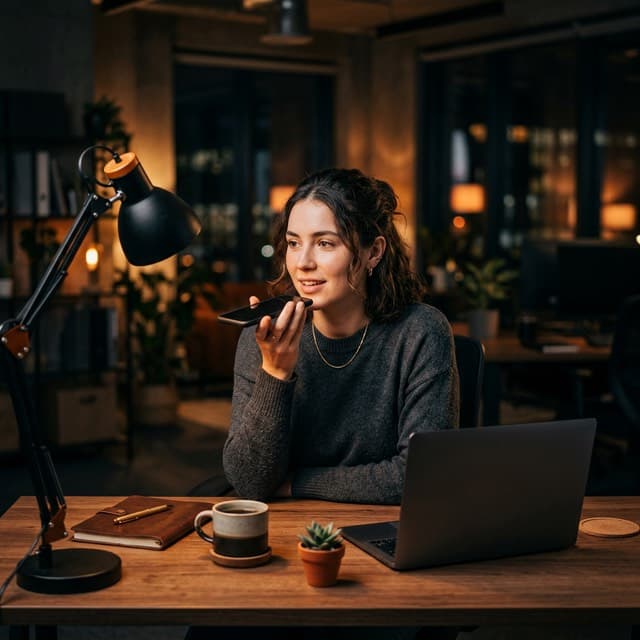 Profissional gravando áudio